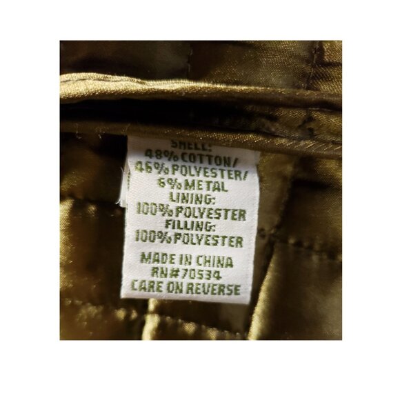 ORVIS Women's Quilted Jacket Size -L Metallic Olive Green - Picture 6 of 6